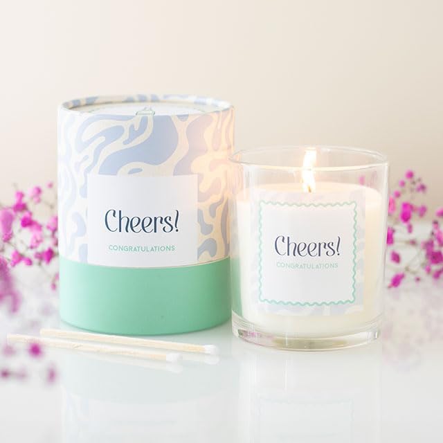 Cheers Congratulations Champagne Fizz Candle - Celebration Gift - Image 2