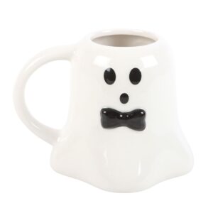 Mr Boo Ghost Shaped Mug with Bow Tie – Halloween Mug