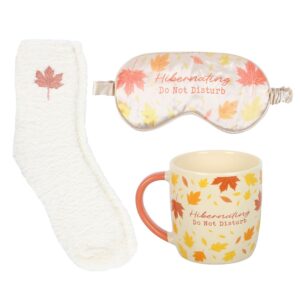 Autumn Hibernation Gift Set – Mug, Socks & Eye Mask Self‑Care Kit