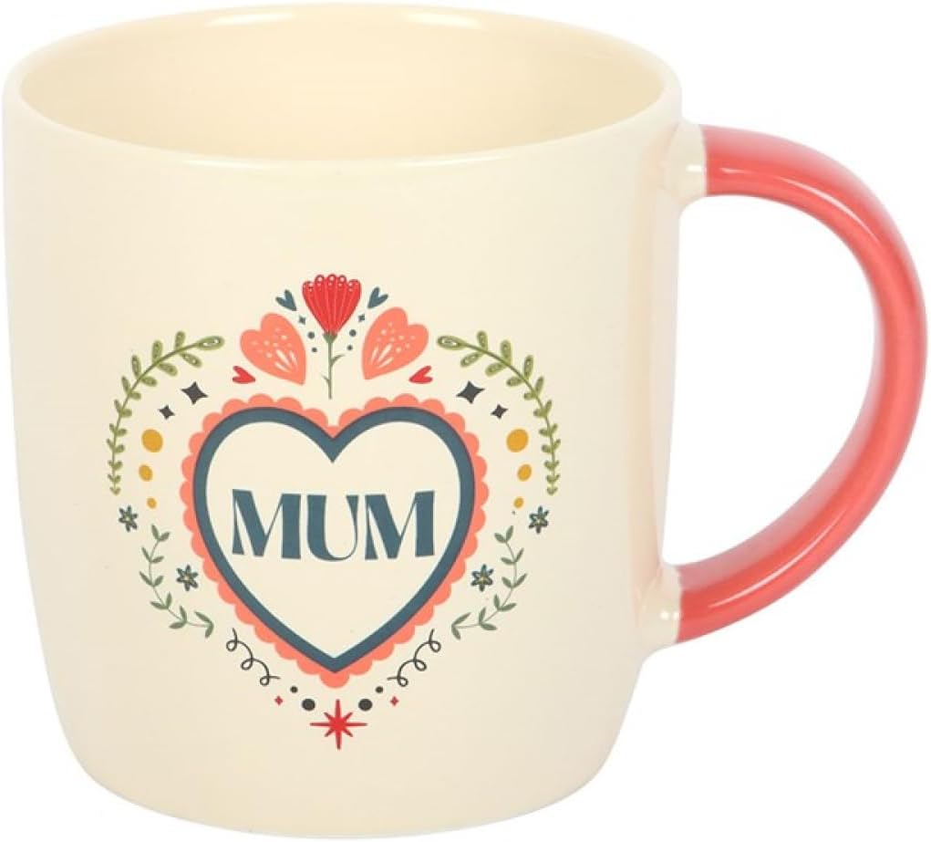 Mum Folk Heart Mug - Image 4