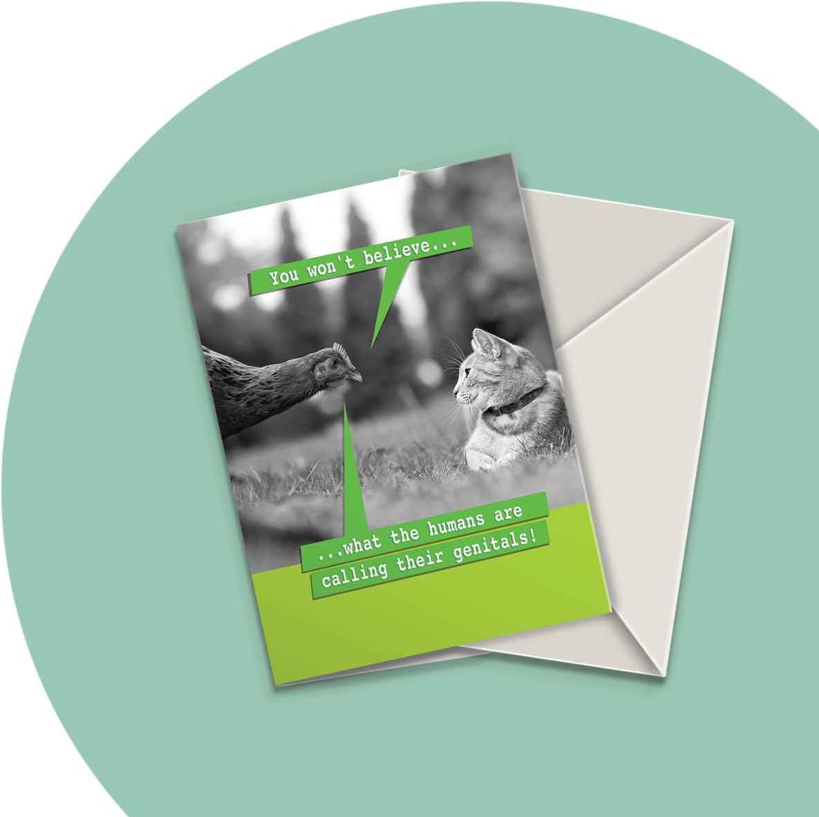 Funny Animal Birthday Card – Humans Joke Vintage Humour - Image 2