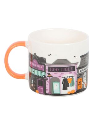Spooky Street Mug – Cute Halloween Town Ceramic Cup
