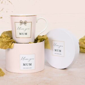 I Love You Mum Mug – Pink Gift Boxed Mug For Mum