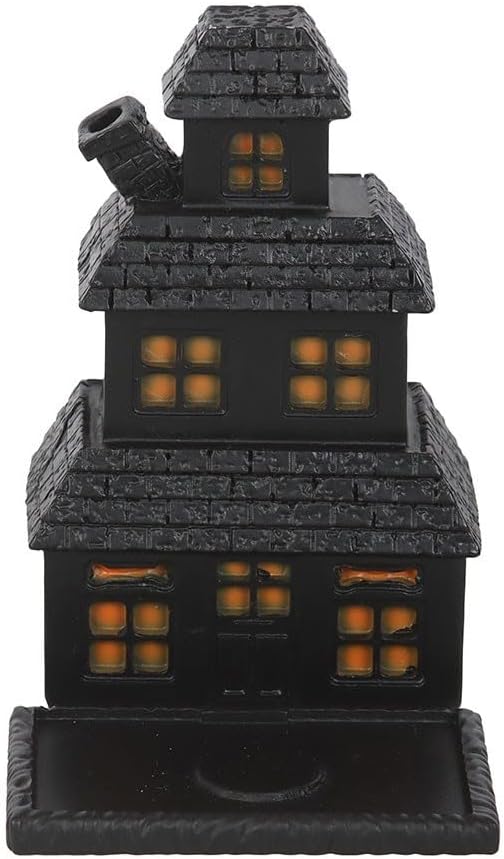 Black Haunted House Incense Cone Holder - Image 5