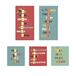 Christmas Cards Multipack of 10. Gold Foiled Christmas Card Set
