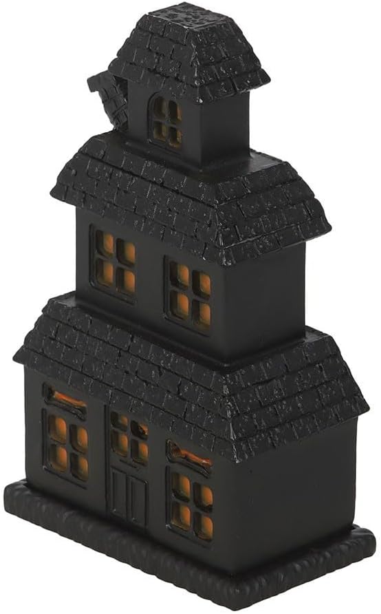 Black Haunted House Incense Cone Holder - Image 4