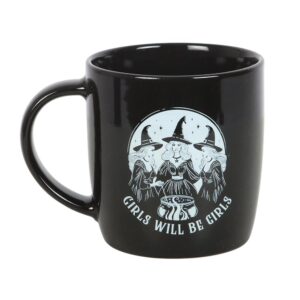 Girls Will Be Girls Witchy Mug – Cute Feminine Witch Ceramic Cup