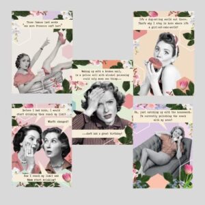 Funny Female Birthday Cards Multipack of 5 – Retro Designs