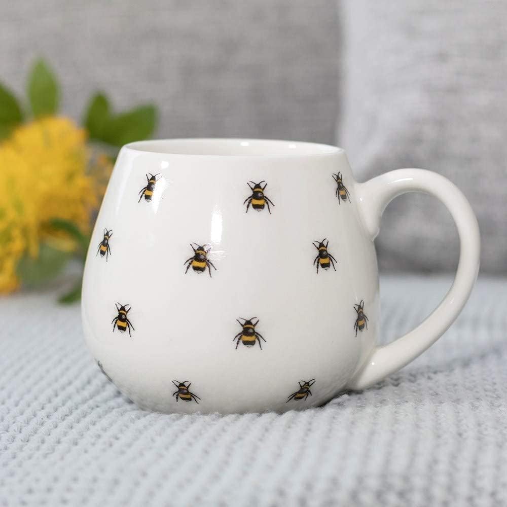 Ceramic Rounded Bee Print Mug - Image 3