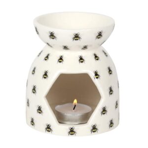 All Over Bee Print Oil Burner – Ceramic Wax & Oil Warmer