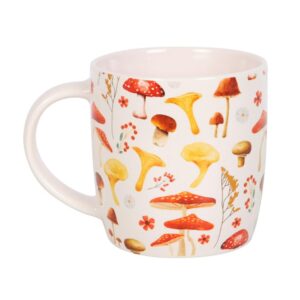 Mushroom Print Mug – Enchanted Forest Toadstool & Floral Mug