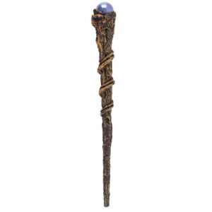 Branch Wand with Pearlescent Purple Sphere – Resin Witch’s Wand