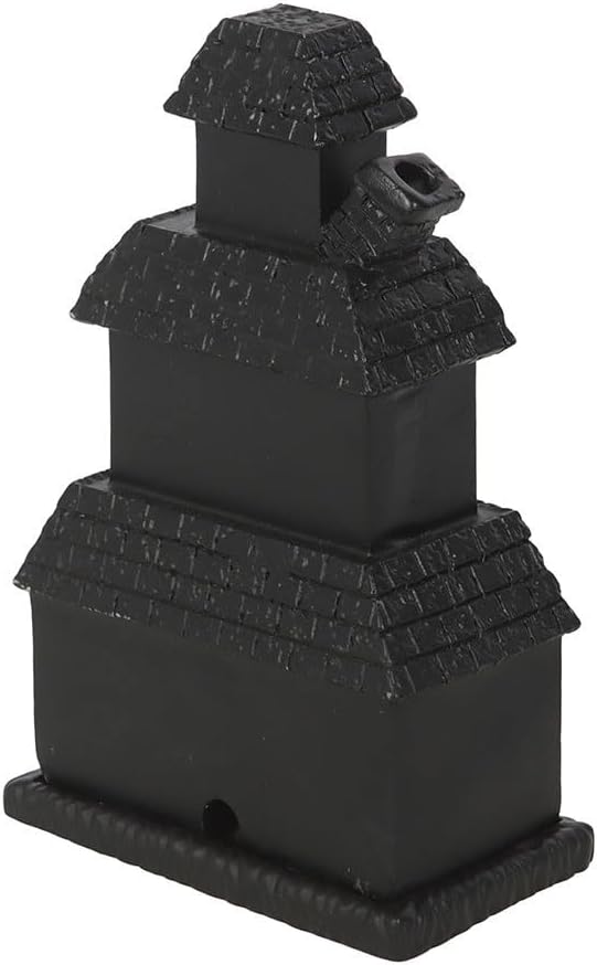 Black Haunted House Incense Cone Holder - Image 3