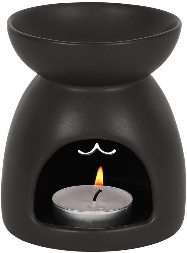 Enchanting Black Cat Cut Out Ceramic Oil Burner - Image 4