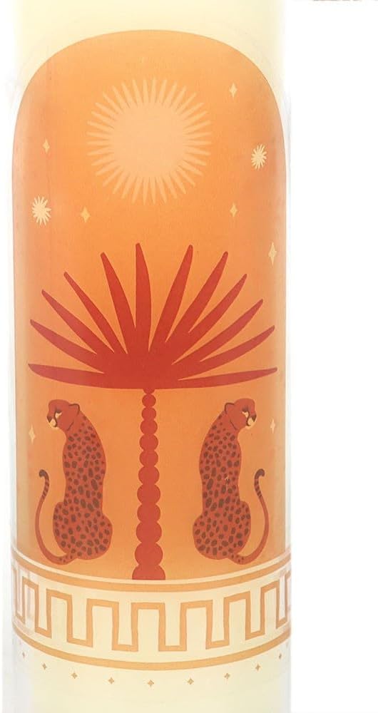 Leopard Palm Sandalwood & Oud Fragranced Tube Candle - Image 3