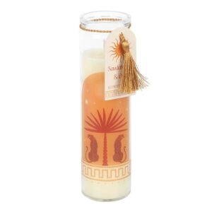 Leopard Palm Sandalwood & Oud Fragranced Tube Candle