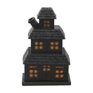 Black Haunted House Incense Cone Holder