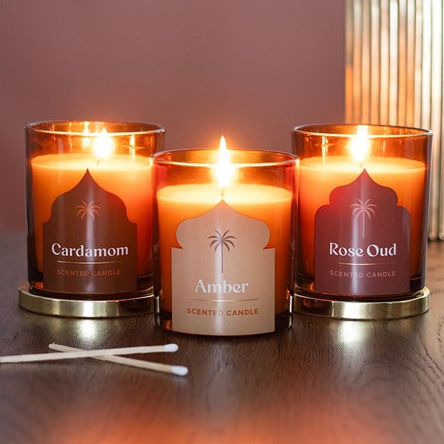 Arabian Nights Amber Scented Candle - 52 Hour Burn - Image 4