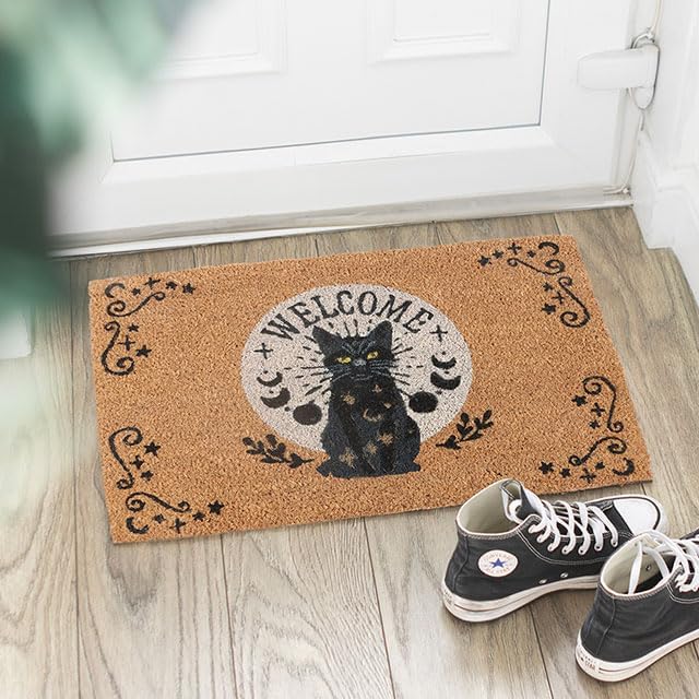 Black Magick Cat Energy Doormat - Indoor and Outdoor Welcome Mat - Image 2