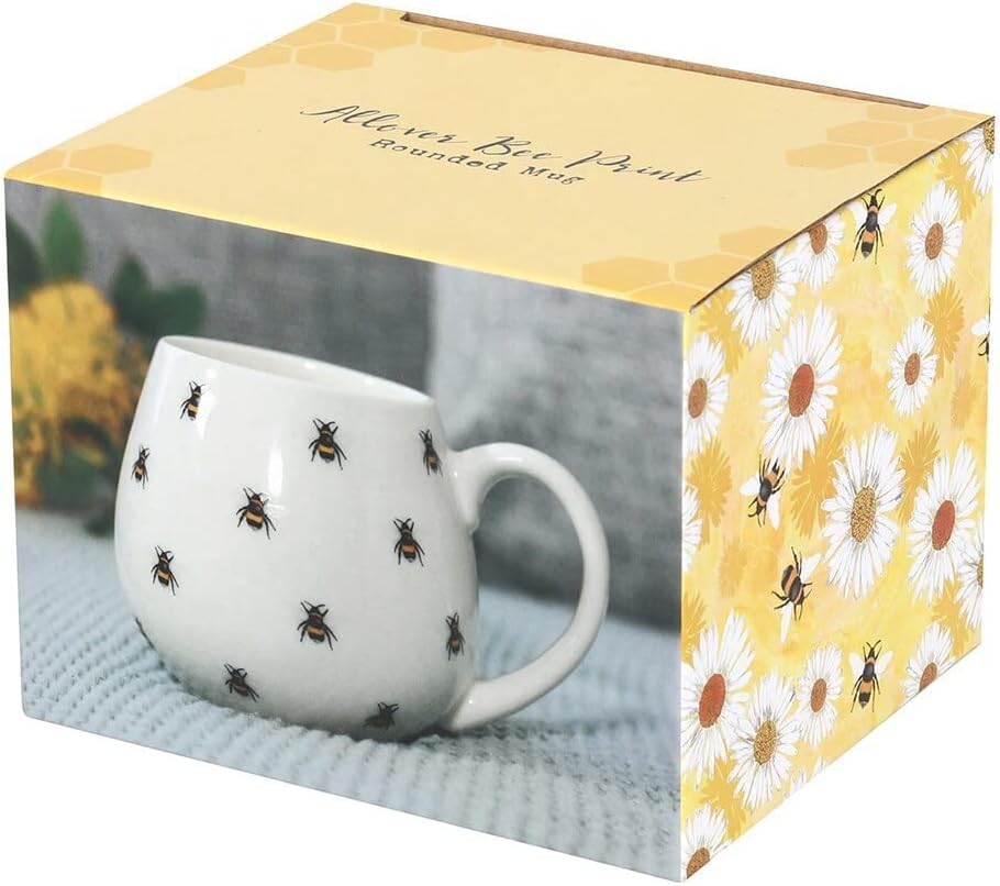 Ceramic Rounded Bee Print Mug - Image 2