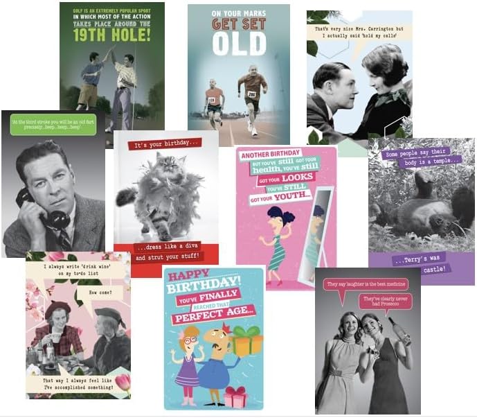 Funny Birthday Card Multipack of 10 - Image 4