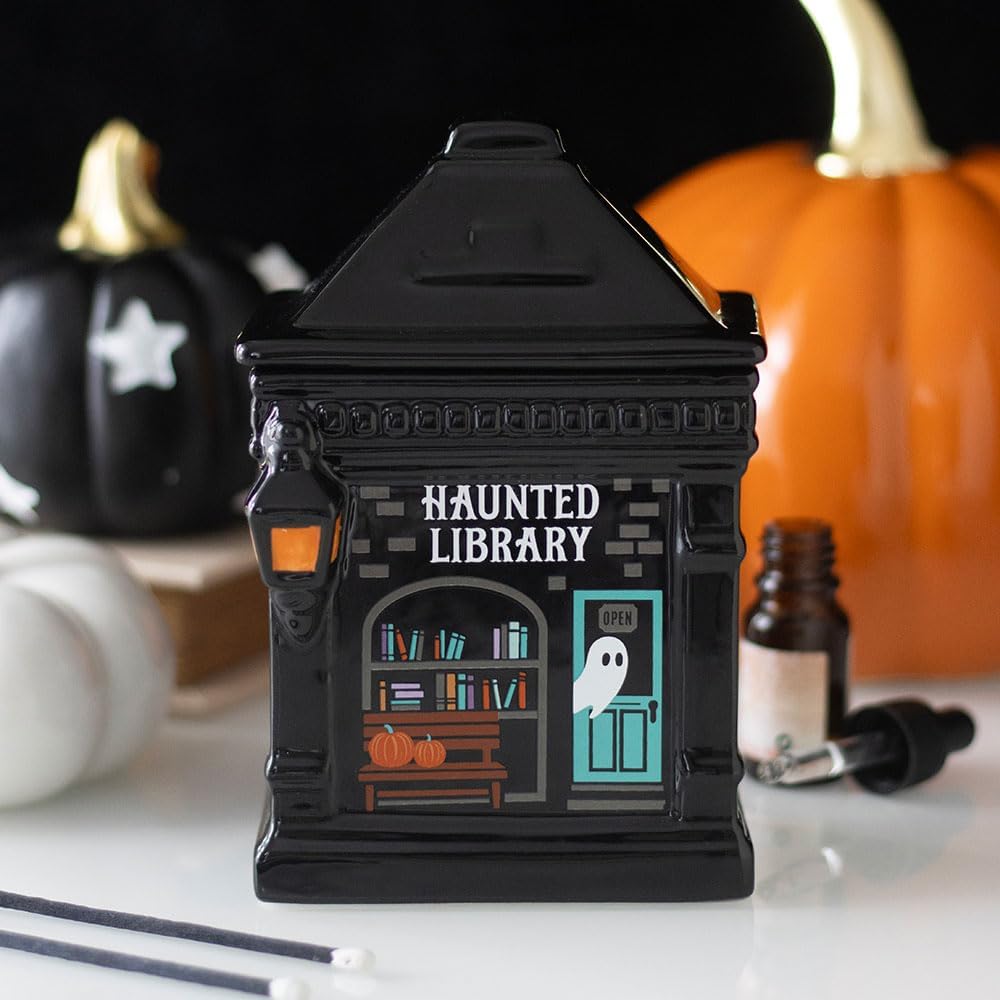 Haunted Library Oil Burner - Unique Wax Melter for Aromatherapy - Image 4