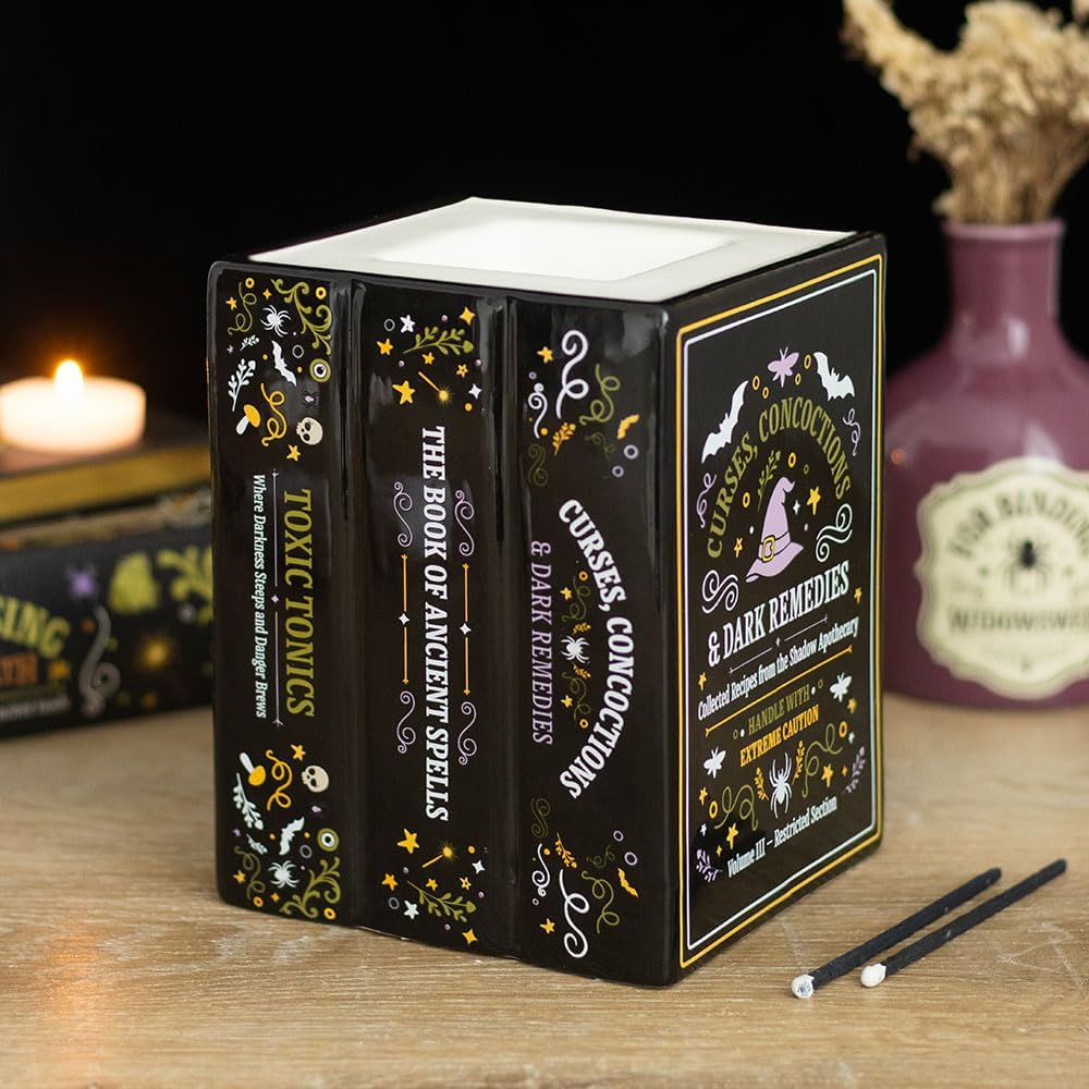 Witch's Apothecary Book Shaped Oil Burner and Wax Warmer - Image 2