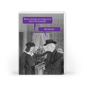 Funny Vintage Birthday Card – My Bladder Joke Blank Inside