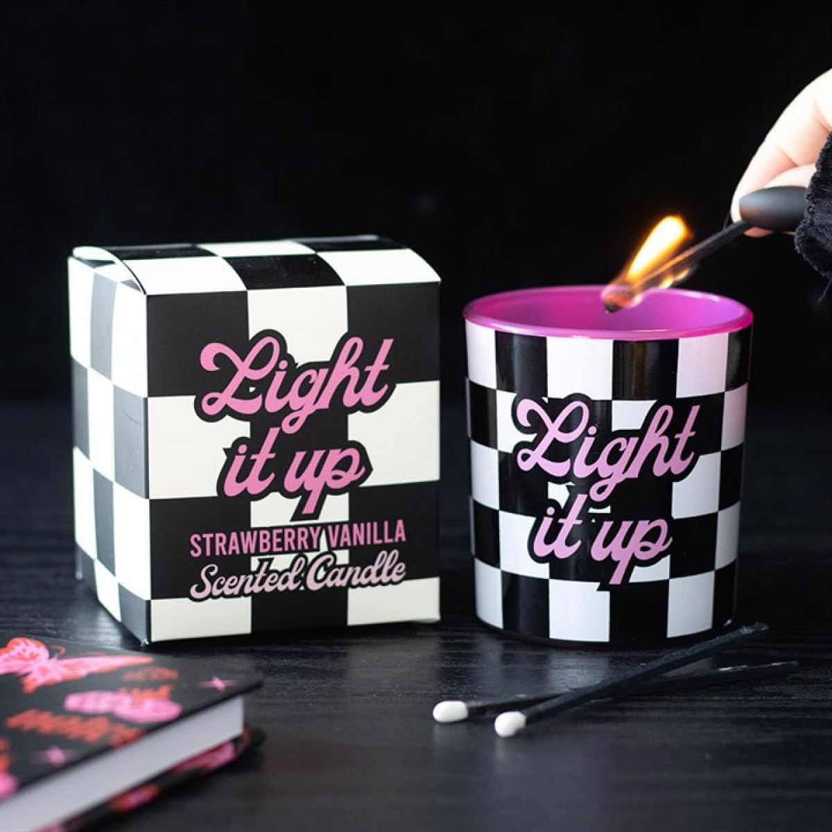 Light It Up Candle - Strawberry Vanilla Scent - Image 2