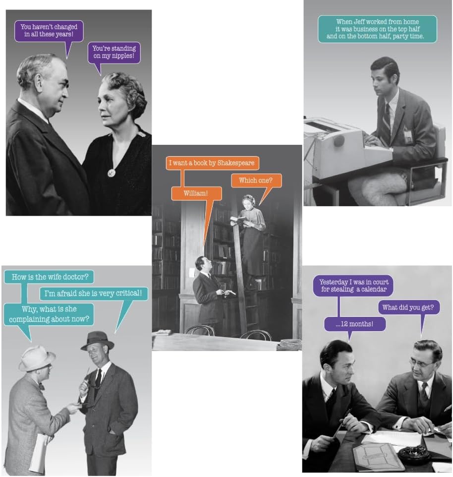 Funny Birthday Cards Multipack of 5 – Retro Designs - Image 3