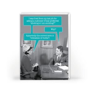 Funny Office Birthday Card – Smoking Joke Vintage Humour