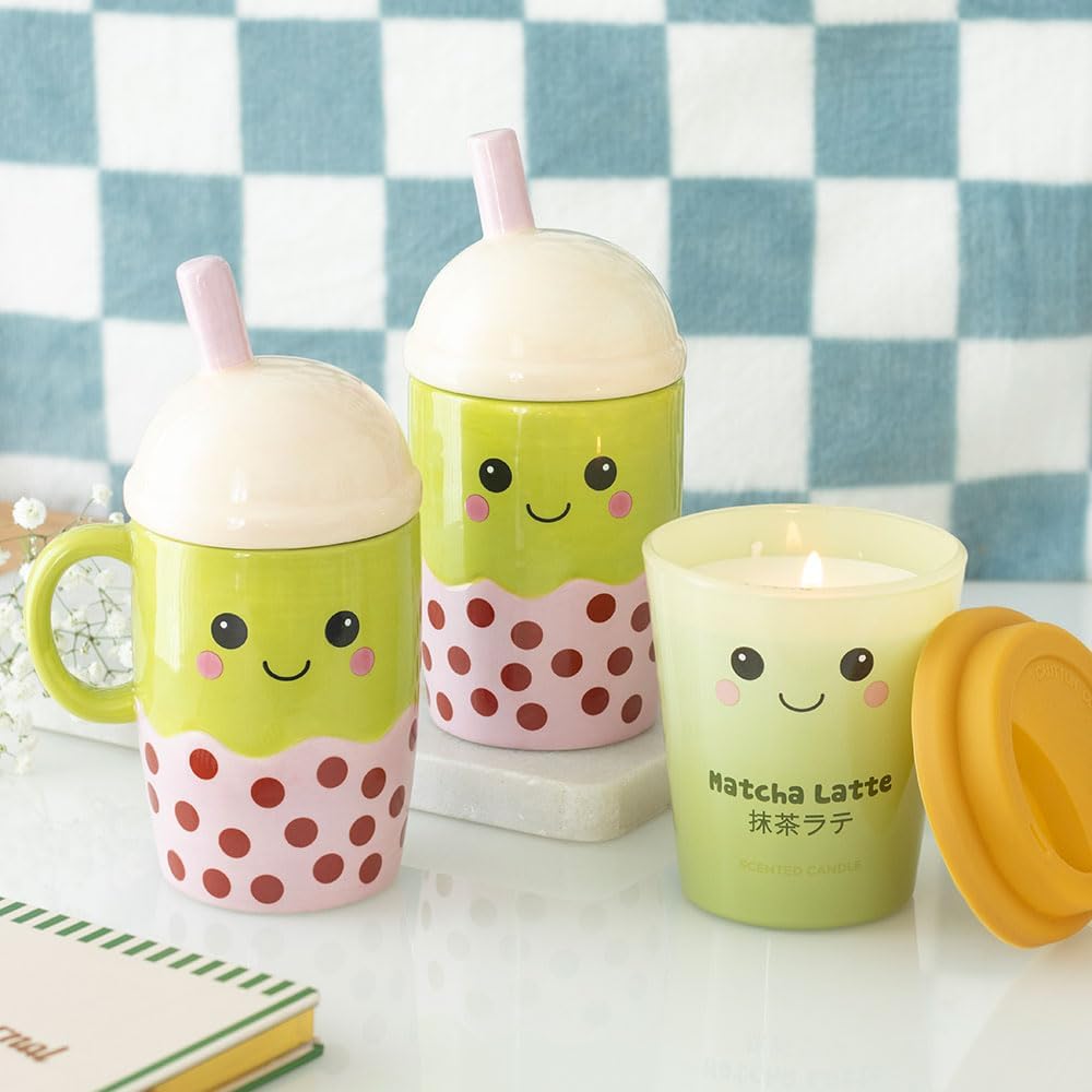 Matcha Latte Scented Candle – Kawaii Kafe - Image 3