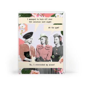 Funny Food Birthday Card – Burned Pizza Joke Vintage Humour
