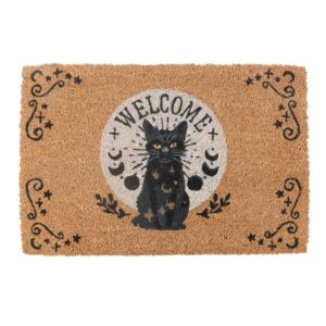Black Magick Cat Energy Doormat - Indoor and Outdoor Welcome Mat