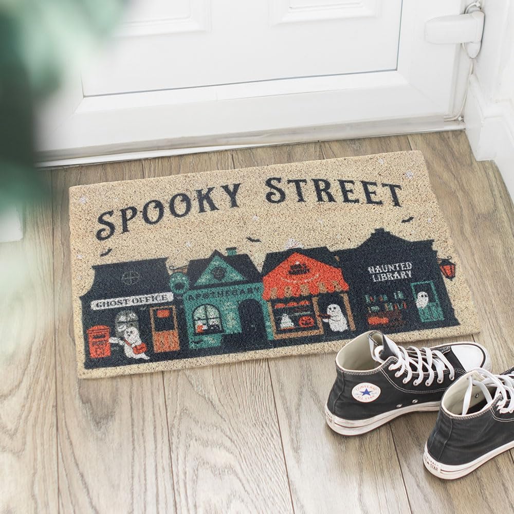 Spooky Street Doormat Halloween Indoor Outdoor Welcome Mat - Image 2