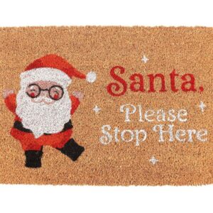 Natural Santa Claus Doormat – Festive Coir Christmas Entrance Mat