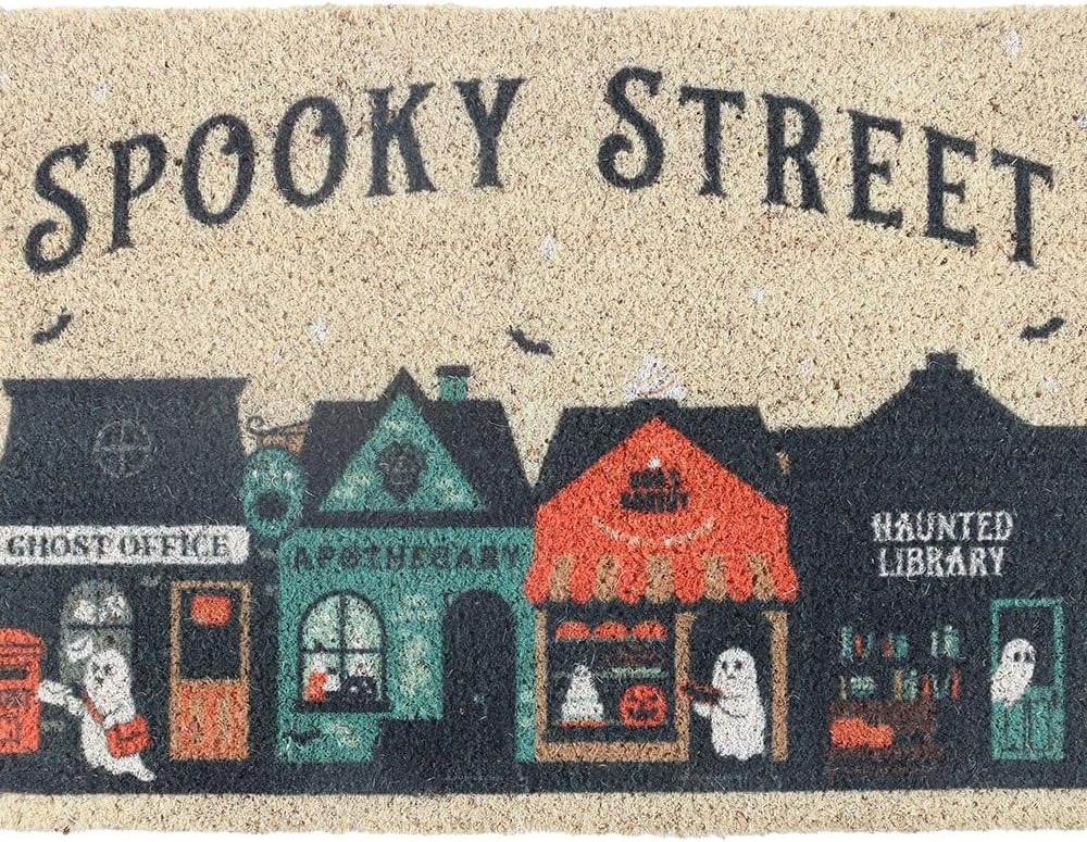 Spooky Street Doormat Halloween Indoor Outdoor Welcome Mat - Image 4