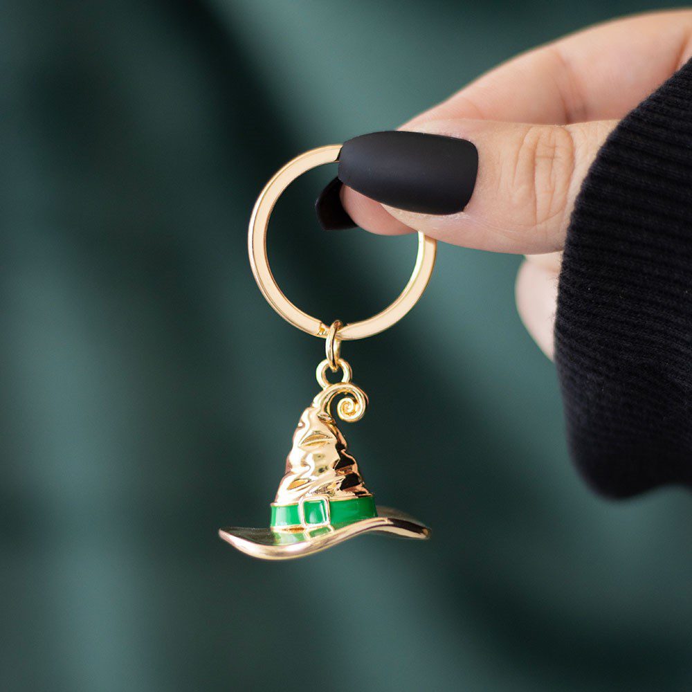 Bad Witch Alloy Witch Hat Keyring – Cute Witchy Gift - Image 3