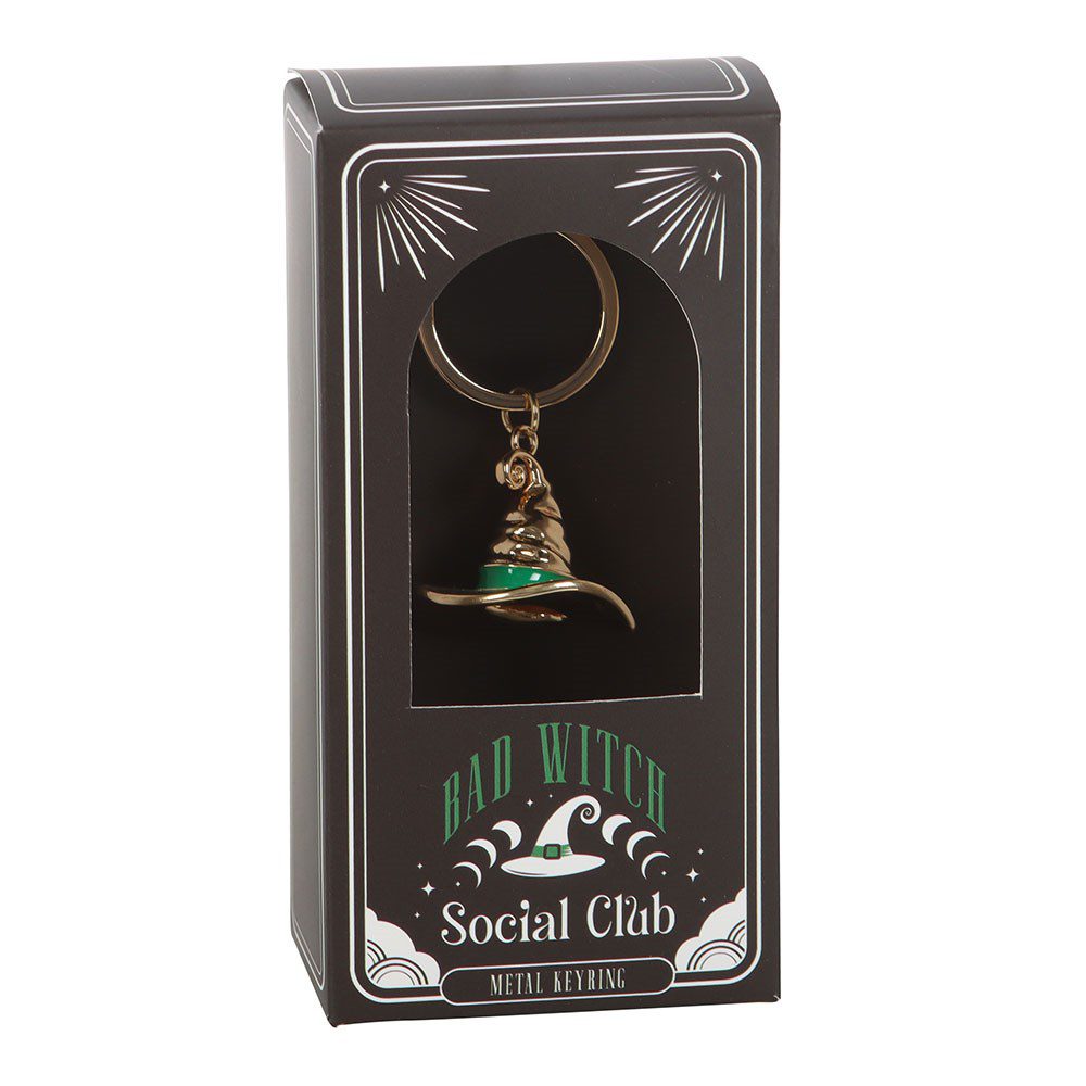 Bad Witch Alloy Witch Hat Keyring – Cute Witchy Gift - Image 2