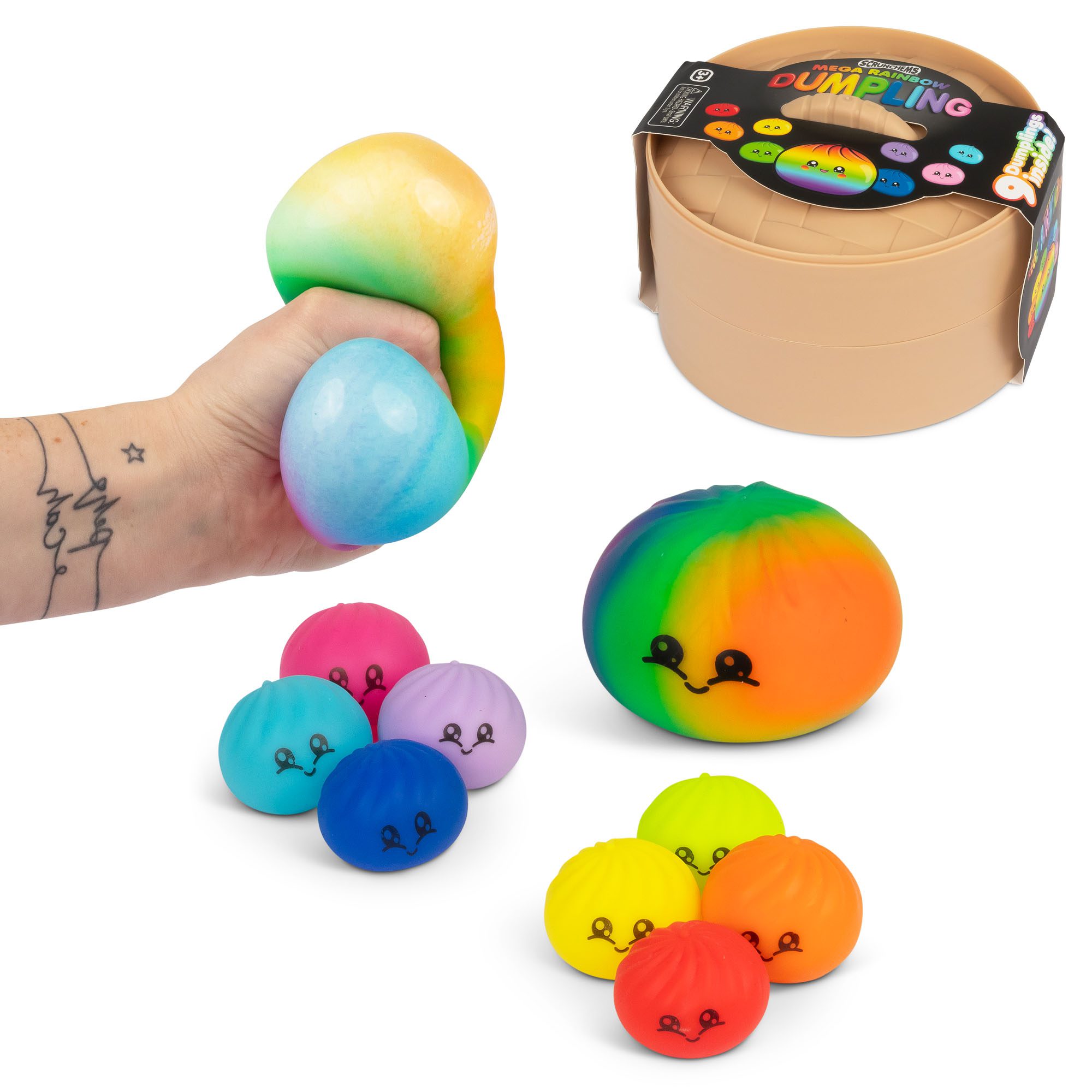 Scrunchems Mega Rainbow Dumpling Set – Squishy Sensory Fidgets - Image 6