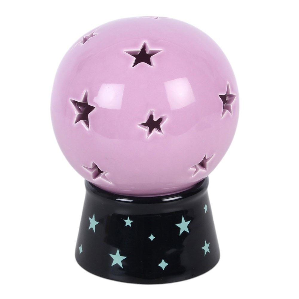 Crystal Ball Tealight Candle and Incense Cone Holder
