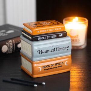 Haunted Library Book Stack Oil Burner and Wax Warmer