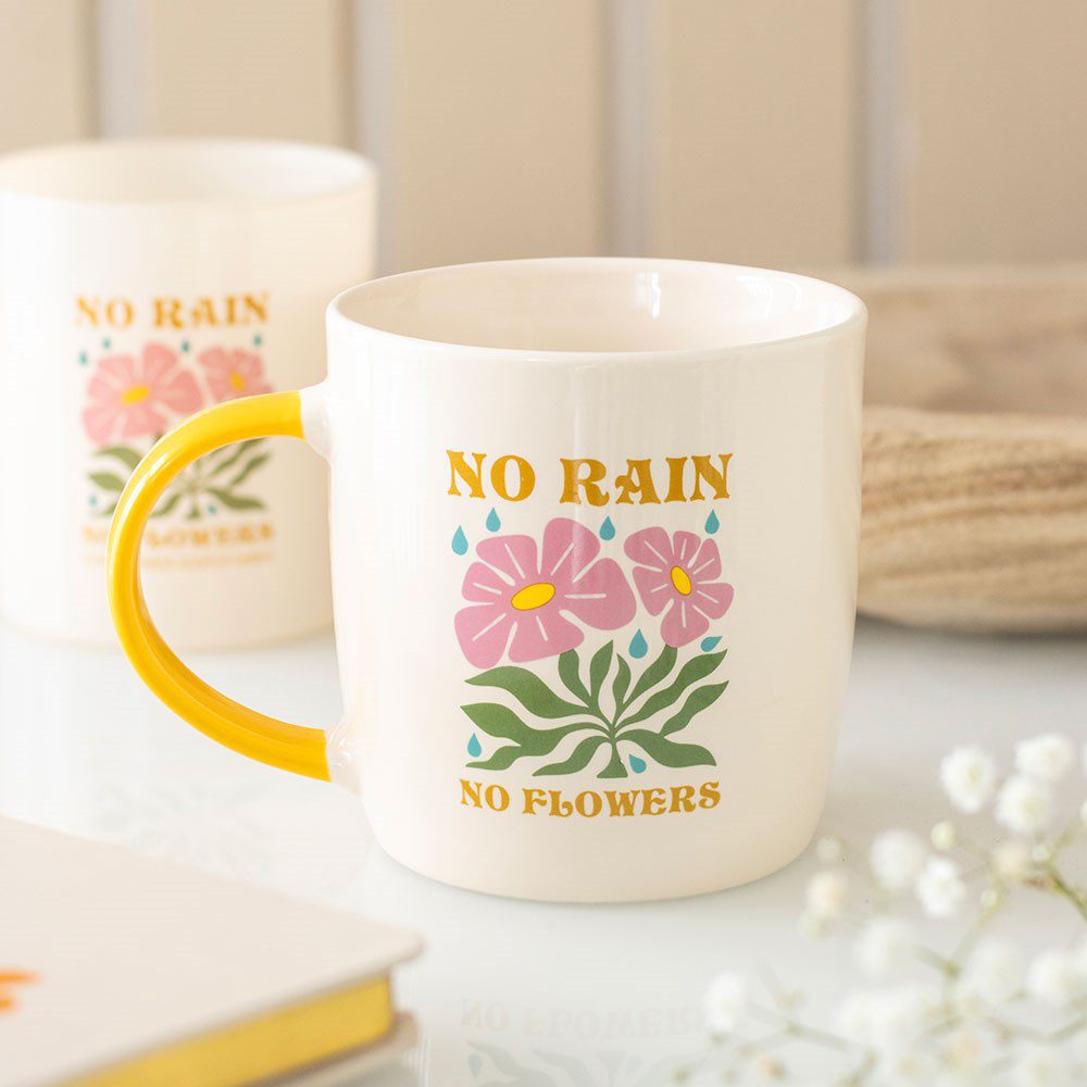 No Rain No Flowers Ceramic Mug - Image 2